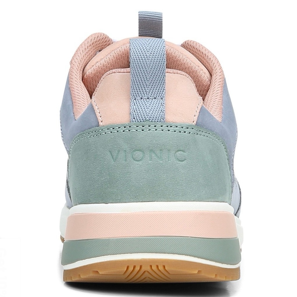 NEW Vionic Rechelle Women's Lace-up Casual Sneaker Shoes Misty Pink Blue & Green - Picture 6 of 8